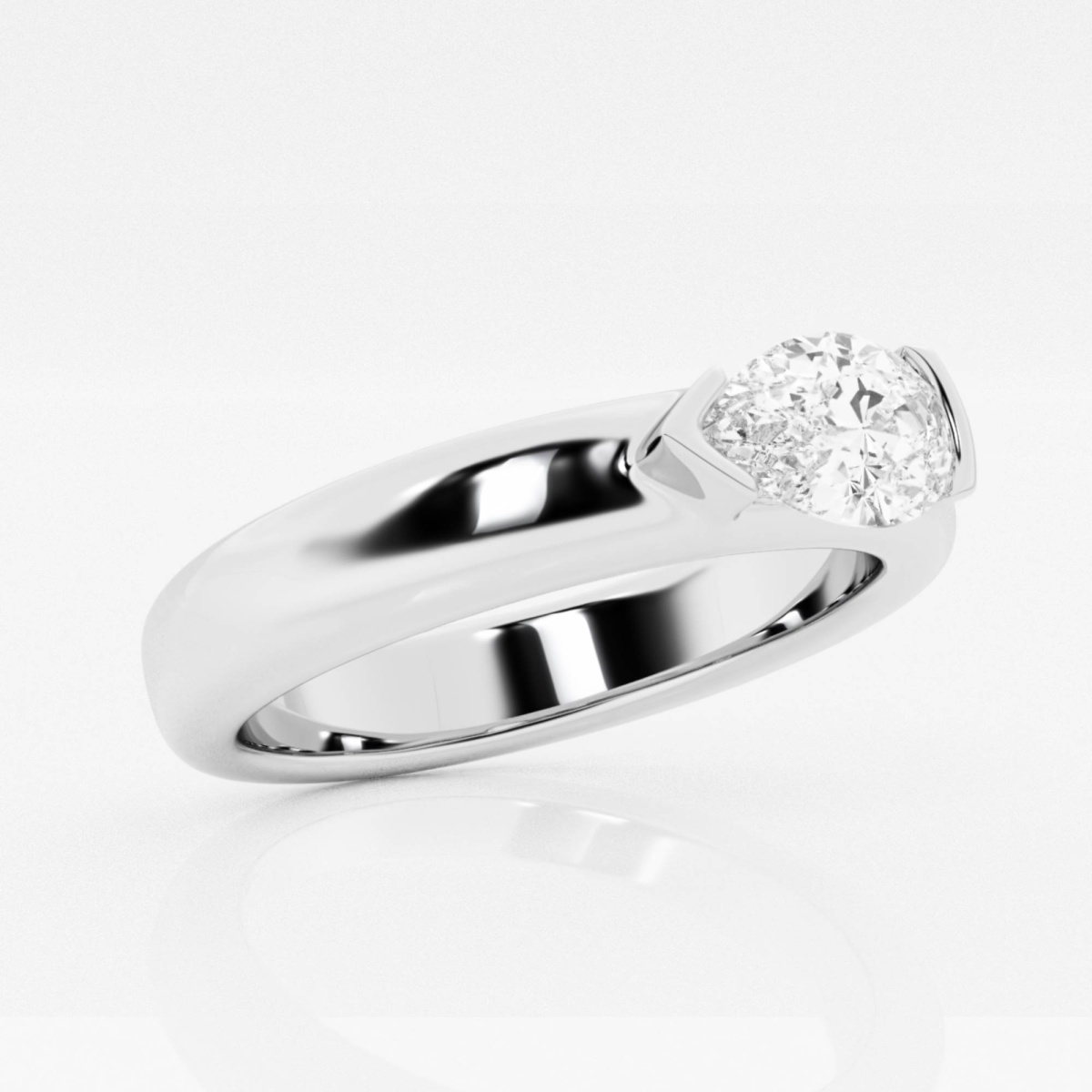 Additional Image 1 for  näas 1 ctw Pear Lab Grown Diamond East-West Stackable Ring